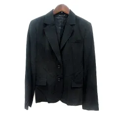 23区 オンワード樫山 テーラードジャケット シングル 背抜き 38 M 黒 ブラック /MN