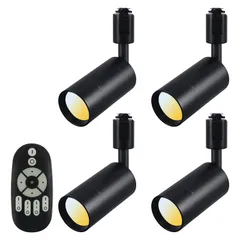 【在庫セール】共同照明 4個セット スポットライト ダクトレール用 調光調色可能 リモコン対応 E11口金 50W形相当 (SETGDYB-6WE11CTB-4B-Y) LED電球 高輝度 省エネ 長寿命 おしゃれ 角度調節