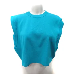 スライ SLY ニット カットソー フレンチスリーブ F 青 ブルー /YI