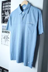 (M-L) コロンビア 半袖 KARA Tシャツ 機能性 薄いブルー ポケット-17E2F