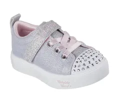 スケッチャーズ レディース シューズ スニーカー Skechers Twinkle Toes Heart Stepshimmer Sweetie Toddler Girls LightUp Shoes Gray Pink グレー