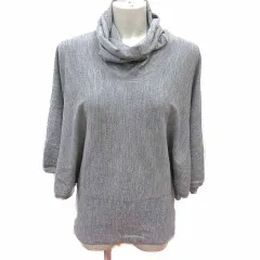 デプレ DES PRES トゥモローランド ニット カットソー オフタートル ドルマンスリーブ 七分袖 ウール 1 S グレー /YK