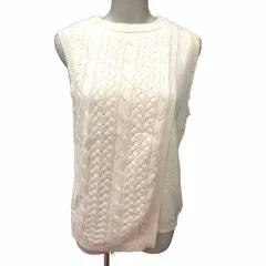 アーノルドパーマー Arnold Palmer ニット セーター ケーブル ノースリーブ 3 L アイボリー 白 ホワイト /YK