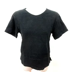 マーガレットハウエル MHL. シャツ ブラウス 半袖 1 黒 ブラック /RT