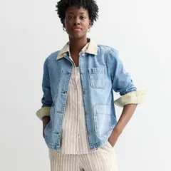 ソノマ レディース アウター ジャケット・ブルゾン プチ デニム Petite Sonoma Goods For Life Denim Field Jacket Medium Light デニム