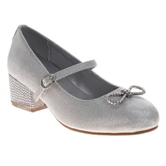 バッジェリーミシュカ レディース シューズ パンプス Badgley Mischka Elegant Sparkle Comfort Fit Little Kid Girls Dresshoes Gray グレー