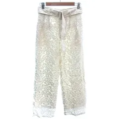 フレイアイディー FRAY I.D ワイドパンツ スラックス 総レース ウエストマーク 1 L アイボリー 白 ホワイト /AU