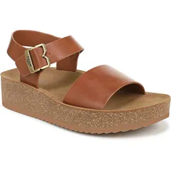 ドクター・ショール レディース シューズ サンダル レザー フェイクレザー Dr Scholls Happy Lucky Womenslingback Faux Leather Sandals Honey Brown ブラウン