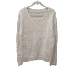 アンタイトル UNTITLED ニット セーター ウール カシミヤ混 ケーブル 長袖 2 白 ホワイト /MS