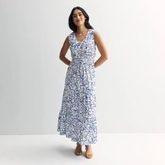 ユナイテッドアローズ コットンフラワーマキシ丈ワンピース 花柄
