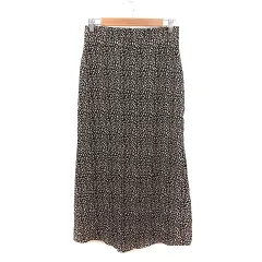 ジャーナルスタンダード レリューム JOURNAL STANDARD relume フレアスカート ロング 総柄 38 黒 ブラック ベージュ /MS