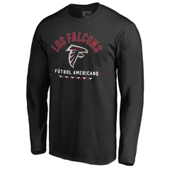 アンブランデッド レディース トップス Tシャツ Unbranded Mens Black Atlanta Falcons Futbol Americano Long Sleeve TShirt Fal Black ブラック