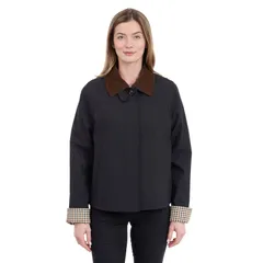 ロンドンフォグ レディース アウター ジャケット・ブルゾン Womens London Fog Missy Short Fly Front Jacket Black ブラックのサムネイル
