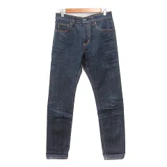 ユニクロ UNIQLO +J デニムパンツ ジーンズ テーパード 25 M 紺 ネイビー /MN