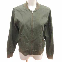 ダブルクローゼット w closet ジャケット ブルゾン ジップアップ 長袖 F 緑 グリーン /YK