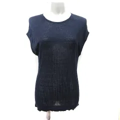 セオリー Theory カットソー フレンチスリーブ 麻 リネン S 紺 ネイビー /YI