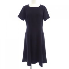 美品 セオリーリュクス フォーマル タック ワンピース ネイビー 半袖 M
