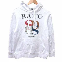 サムディフ SOMEDIFF パーカー プルオーバー スウェット ロゴプリント 長袖 L 白 ホワイト /YK