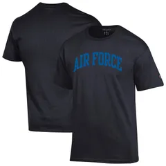 チャンピオン レディース トップス Tシャツ Mens Champion Black Air Force Falcons Basic Arch TShirt Afa Black ブラック