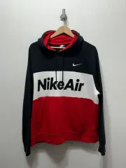 ナイキ Nike Air フードTシャツ ブラック/ホワイト/レッド L