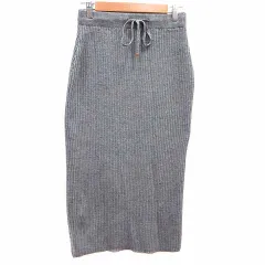 チャオパニック ティピー CIAOPANIC TYPY タイトスカート ロング ニット ウエストマーク S グレー /YK