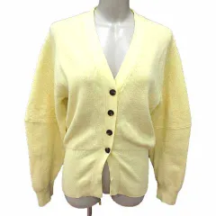 メイソングレイ MAYSON GREY カーディガン ニット Vネック 長袖 2 M 黄色 イエロー /YK