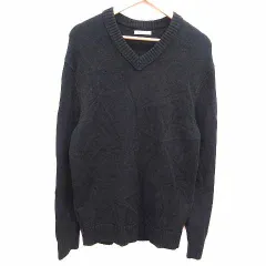 ザラ ZARA ニット セーター Vネック 長袖 M 黒 ブラック /YK