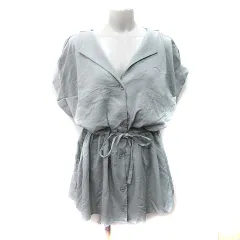 ミスティック mystic チュニック シャツ ブラウス 半袖 F 薄緑 /YI