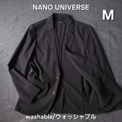 【👌値下げ交渉受付中】美品 NANO UNIVERSE 春 テーラードジャケット ブラック ウォッシャブル ストレッチ アンコン トラベル M ナノユニバース UNITED ARROWS ユナイテッドアローズ