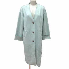 ベイフロー BAYFLOW ノーカラーコート フェイクスエード 2 M 水色 ライトブルー /YK