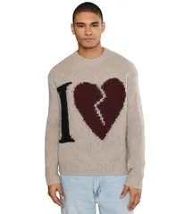 オールセインツ メンズ アウター ニット・セーター AllSaints Lover Knit Crew Pebble Brown ブラウンのサムネイル