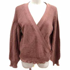 エヘカソポ サマンサモスモス ehka sopo SM2 ニット セーター カシュクール 長袖 F 茶 ブラウン /YK