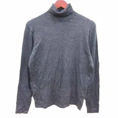 ザラマン ZARA MAN ニット カットソー タートルネック 長袖 M 紺 ネイビー /YK