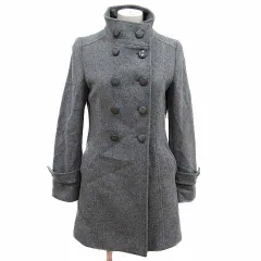 ボナジョルナータ BUONA GIORNATA スタンドカラーコート ダブル 総裏地 ウール S グレー /YK