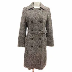 ナチュラルビューティーベーシック NATURAL BEAUTY BASIC ステンカラーコート ダブル ベルト 総裏地 ウール M ベージュ /YK