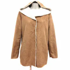 エニィスィス エニシス anySiS L'aube フェイクムートンコート 裏ボア フード 4 L ベージュ /YK