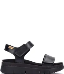 ピコリーノス レディース シューズ サンダル プラットフォーム レザー Pikolinos Palma Leather Platform Wedge Sandals Black ブラックのサムネイル