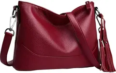 [エンプティオ] ショルダー バッグ フェミニン 斜めがけ きれいめ かわいい かばん 肩掛け オシャレ レディース レザー 2way カジュアル 普段使い 可愛い 旅行 コンパクト ポケット 韓国 大人 ストリート レトロ 社 [ラズベリーレッド] [ミニ]