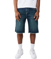 トゥルーレリジョン メンズ ボトムス ハーフパンツ・ショーツ ショートパンツ True Religion 12 Vinny Big T Frayed Shorts Medium Washのサムネイル