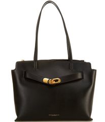 JW Anderson トートバッグ レザー ゴールドチェーン 黒 A4◎ - メルカリ
