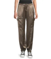 ゲス レディース ボトムス カジュアルパンツ ジョガーパンツ Guess New Marzia Gathered Joggers Foamy Taupe トープのサムネイル