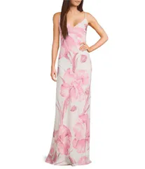 ビーダーリン レディース トップス ワンピース Vネック フラワー柄 プリント レース フラワー B Darlin Floral Printed VNeck Lace Up Back Dress CreamMauve クリーム