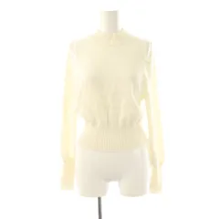 スナイデル SNIDEL 24AW コールドショルダープルオーバー ニット セーター カシミヤ混 F オフホワイト /ES ■OS
