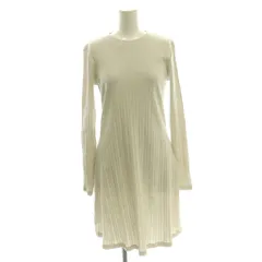 ザラ ZARA リブチュニックワンピース 膝丈 M オフホワイト /SS ■OS