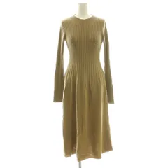 スナイデル SNIDEL ボトルネックリブニットワンピース F 茶色 ブラウン 長袖 ロング丈 /AG ■OS