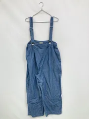 Samansa Mos2 サマンサモスモス サロペット/オーバーオール F ブルー クロップド・半端丈 デニム コットン