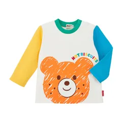 新品 [ミキハウス ホットビスケッツ] 長袖 Ｔシャツ 男の子 女の子 ベビー キッズ 子供服 オレンジ 100cm 73-5202-140