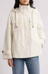 ビーシービージーマックスアズリア レディース アウター ジャケット・ブルゾン フーデッドジャケット BCBG Max Azria Wateresistant Hooded Jacket Boneのサムネイル