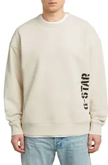 ジースター メンズ アウター パーカー・スウェット クルーネック シャツ コットン GSTAR Sprayed 89 Loose Organicotton Crewneck Sweatshirt Whのサムネイル