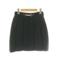 スナイデル SNIDEL ボックスプリーツミニスカート 0 黒 ブラック /AG ■OS ■SH